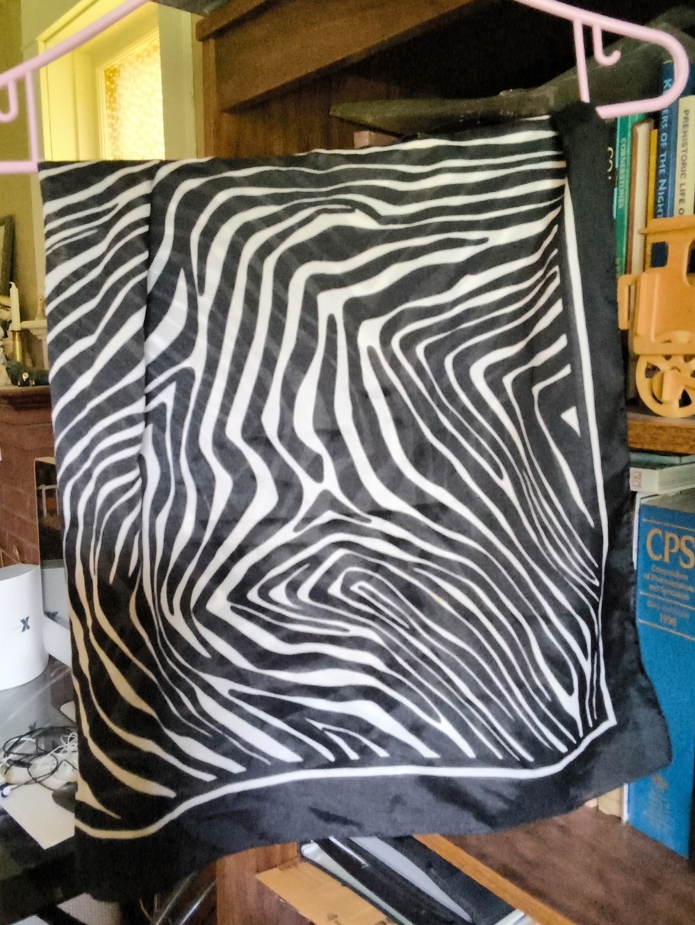 Black & White Zebra Print Scarf